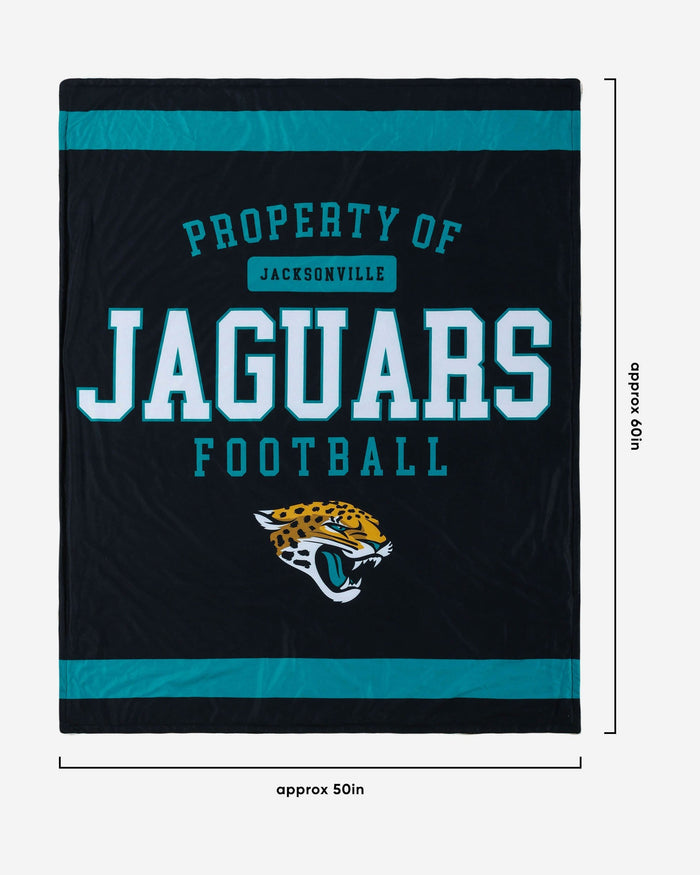 Jacksonville Jaguars Team Property Sherpa Plush Throw Blanket FOCO - FOCO.com