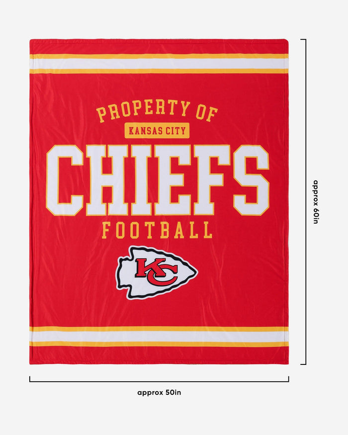 Kansas City Chiefs Team Property Sherpa Plush Throw Blanket FOCO - FOCO.com