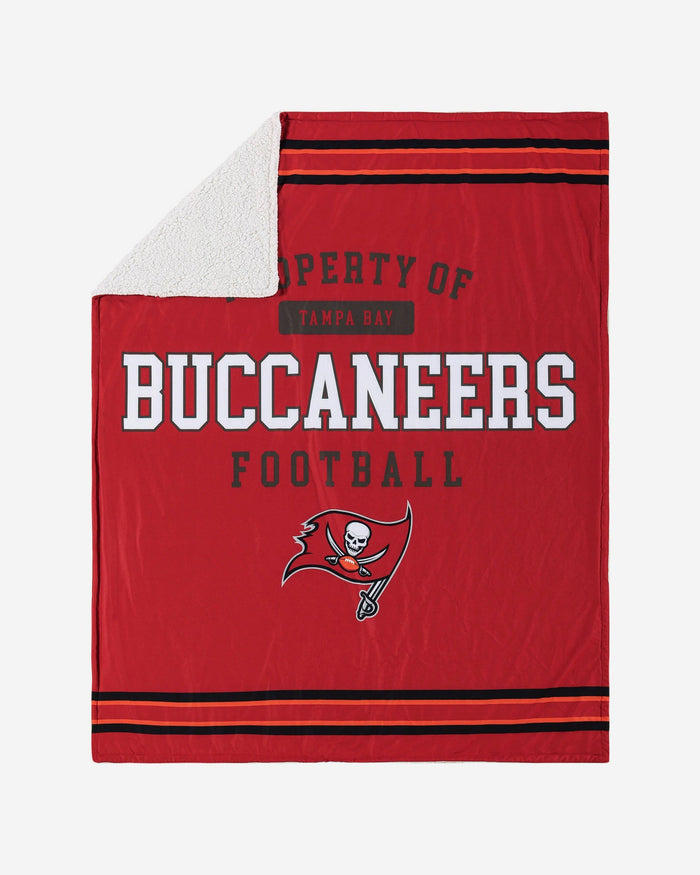 Tampa Bay Buccaneers Team Property Sherpa Plush Throw Blanket FOCO - FOCO.com