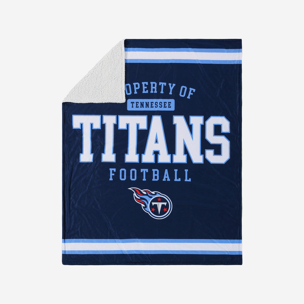 Tennessee Titans Team Property Sherpa Plush Throw Blanket FOCO - FOCO.com