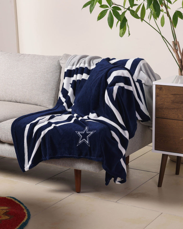 Dallas Cowboys Supreme Slumber Plush Throw Blanket FOCO - FOCO.com