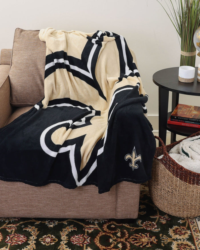 New Orleans Saints Supreme Slumber Plush Throw Blanket FOCO - FOCO.com