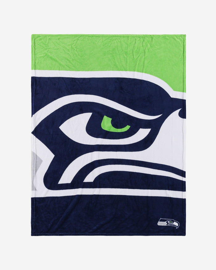 Seattle Seahawks Supreme Slumber Plush Throw Blanket FOCO - FOCO.com