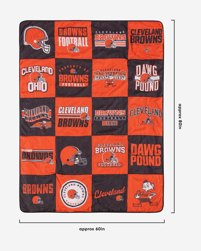 Cleveland Browns Team Pride Patches Quilt FOCO - FOCO.com