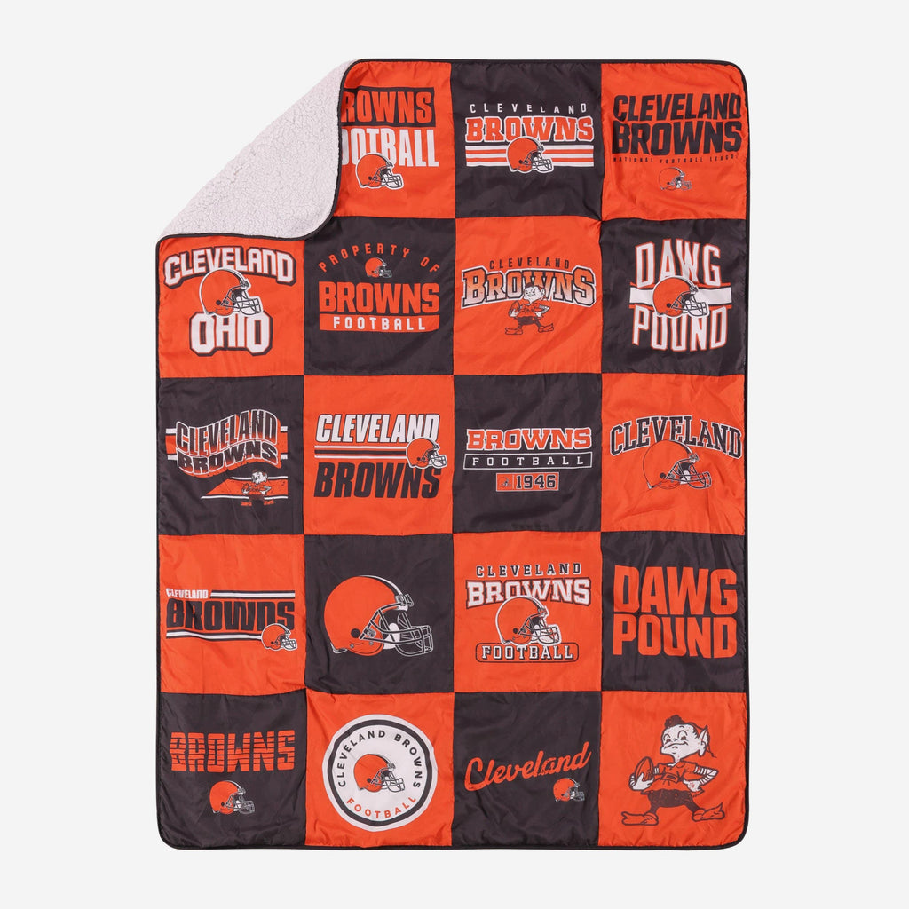 Cleveland Browns Team Pride Patches Quilt FOCO - FOCO.com