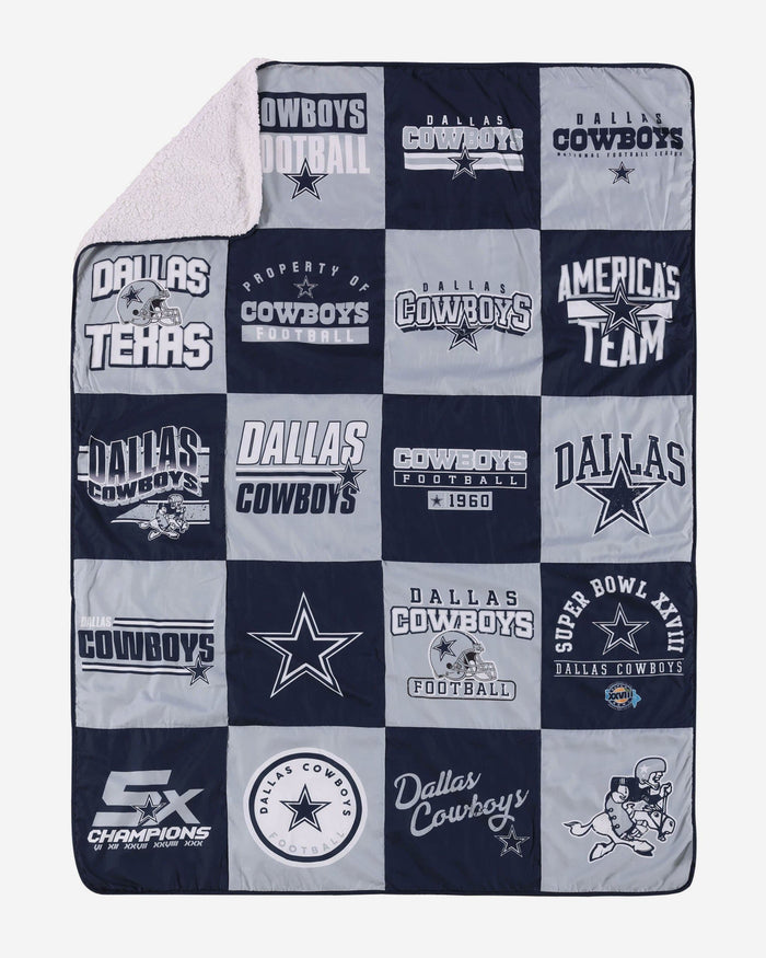Dallas Cowboys Team Pride Patches Quilt FOCO - FOCO.com