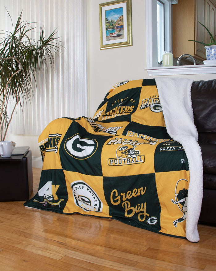 Green Bay Packers Team Pride Patches Quilt FOCO - FOCO.com