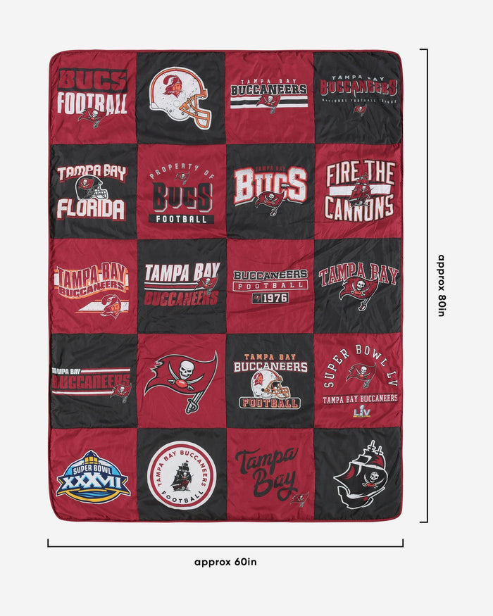 Tampa Bay Buccaneers Team Pride Patches Quilt FOCO - FOCO.com