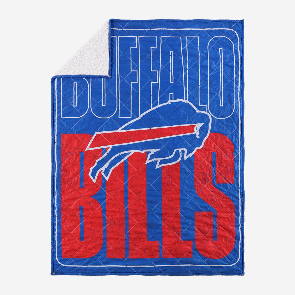 Buffalo Bills Big Game Sherpa Lined Throw Blanket FOCO - FOCO.com