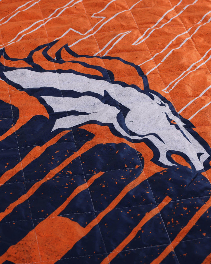 Denver Broncos Big Game Sherpa Lined Throw Blanket FOCO - FOCO.com
