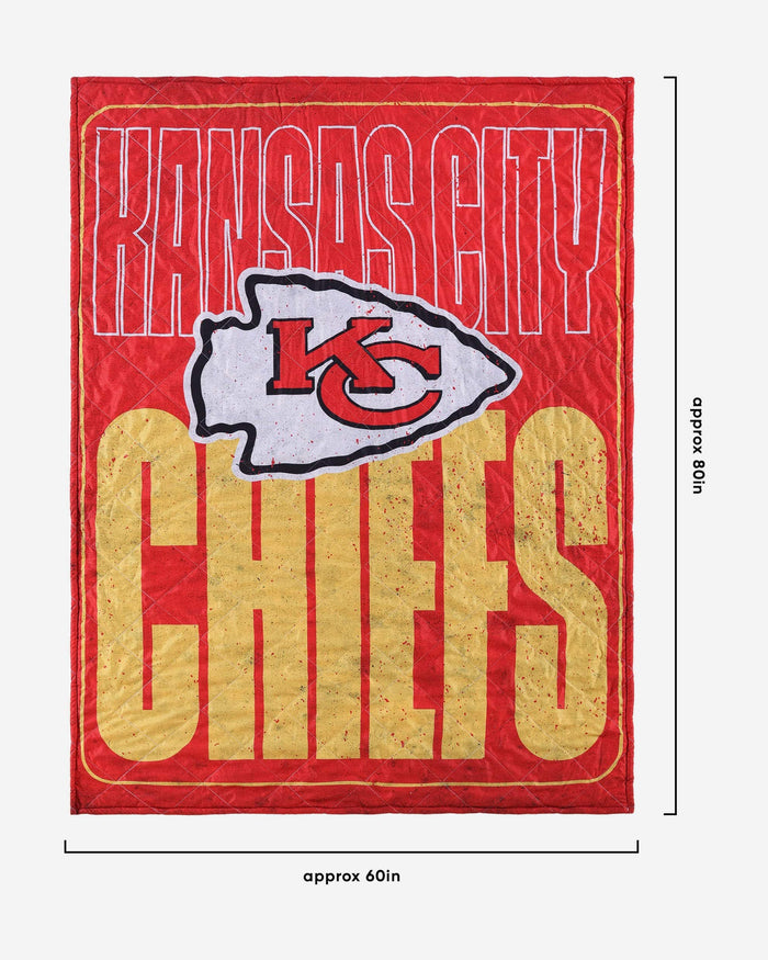 Kansas City Chiefs Big Game Sherpa Lined Throw Blanket FOCO - FOCO.com