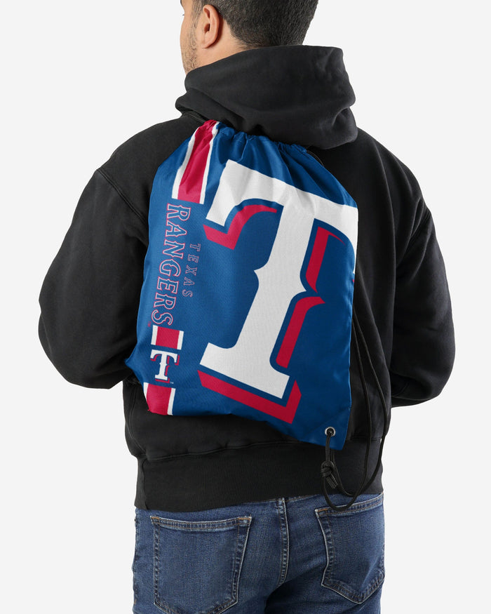 Texas Rangers Big Logo Drawstring Backpack FOCO - FOCO.com