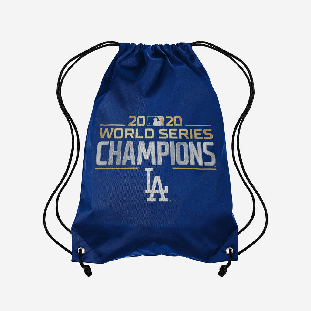 Los Angeles Dodgers 2020 World Series Champions Logo Drawstring Backpack FOCO - FOCO.com