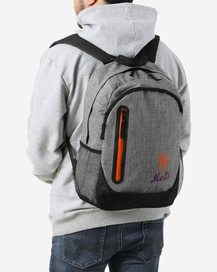 New York Mets Heather Grey Bold Color Backpack FOCO - FOCO.com