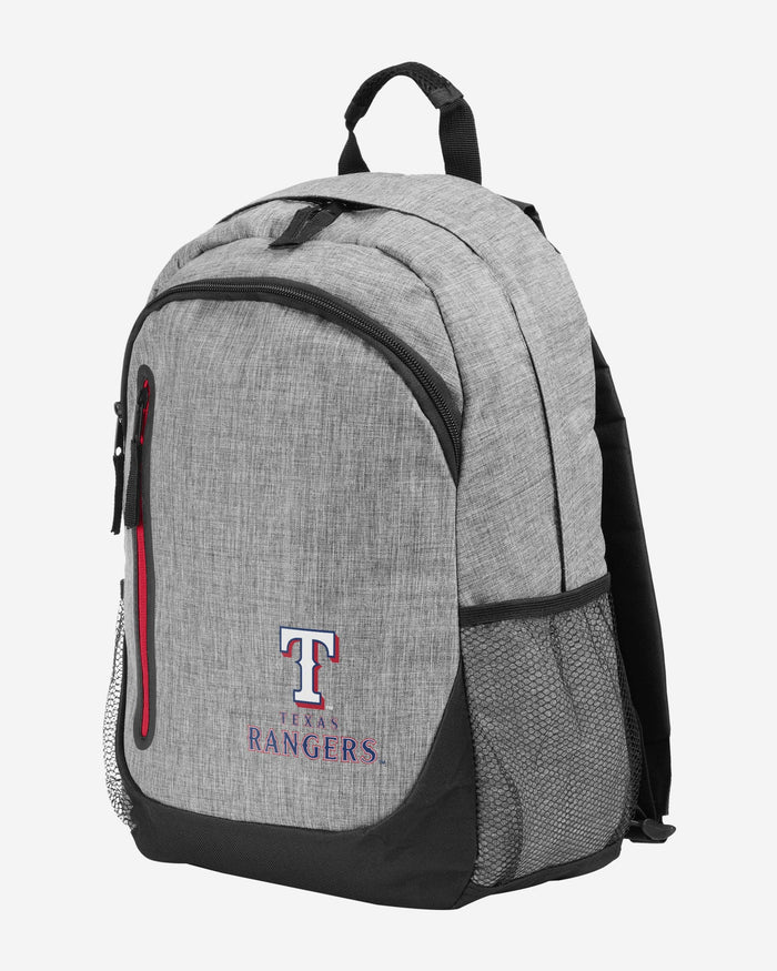 Texas Rangers Heather Grey Bold Color Backpack FOCO - FOCO.com