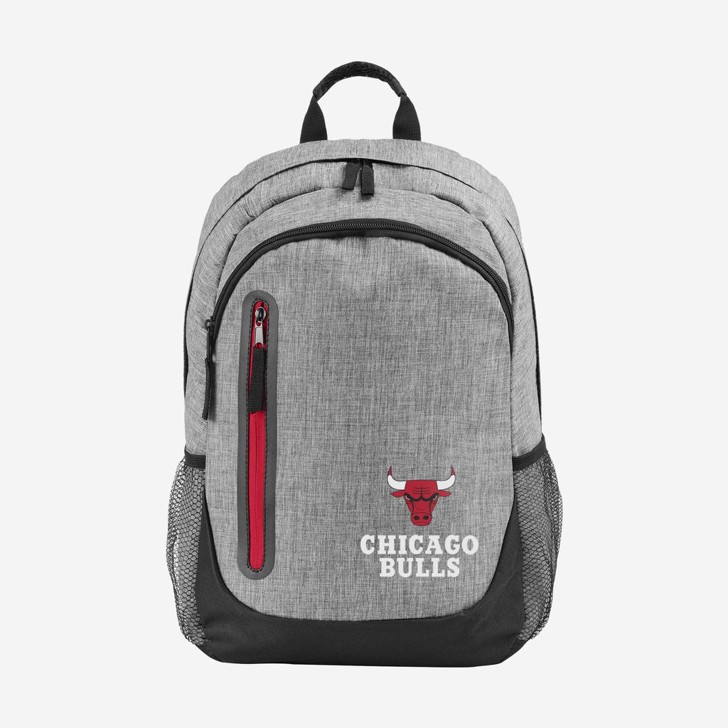 Chicago Bulls Heather Grey Bold Color Backpack FOCO - FOCO.com