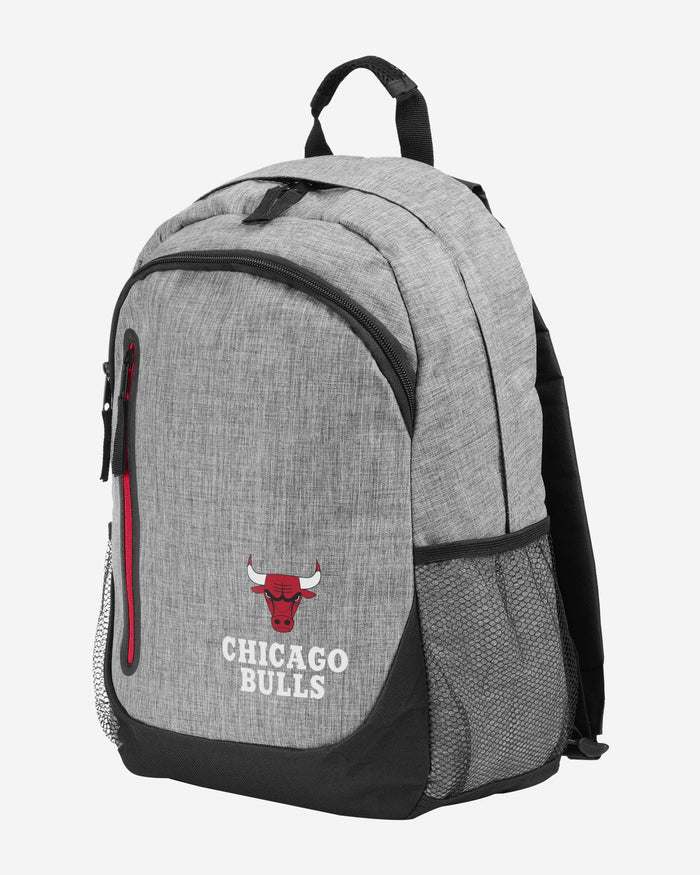 Chicago Bulls Heather Grey Bold Color Backpack FOCO - FOCO.com