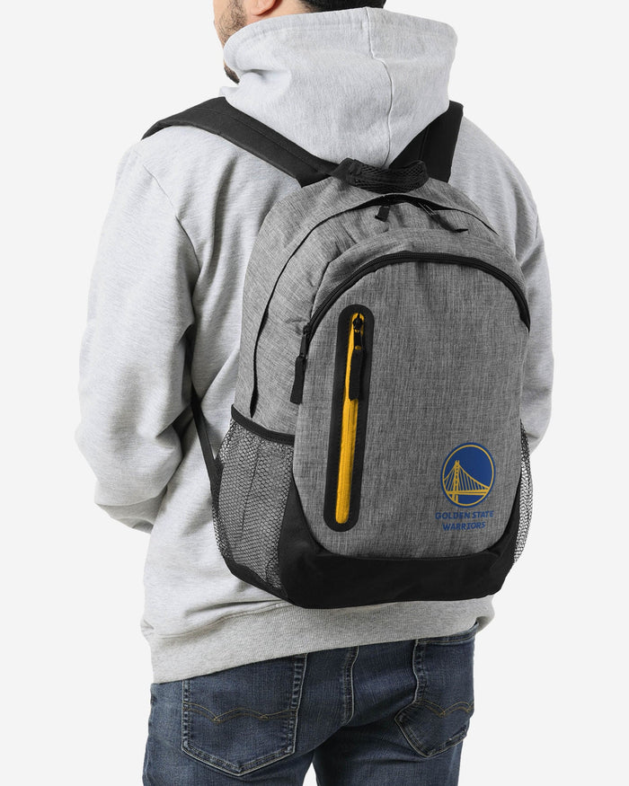 Golden State Warriors Heather Grey Bold Color Backpack FOCO - FOCO.com