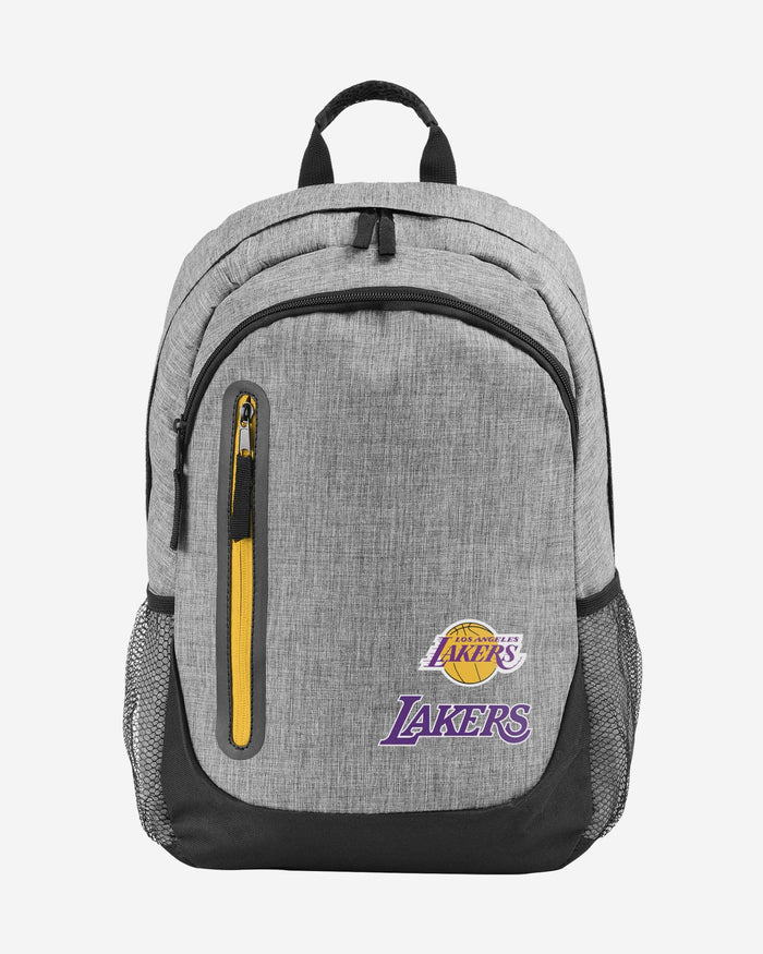 Los Angeles Lakers Heather Grey Bold Color Backpack FOCO - FOCO.com