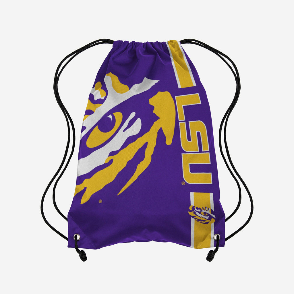 LSU Tigers Big Logo Drawstring Backpack FOCO - FOCO.com