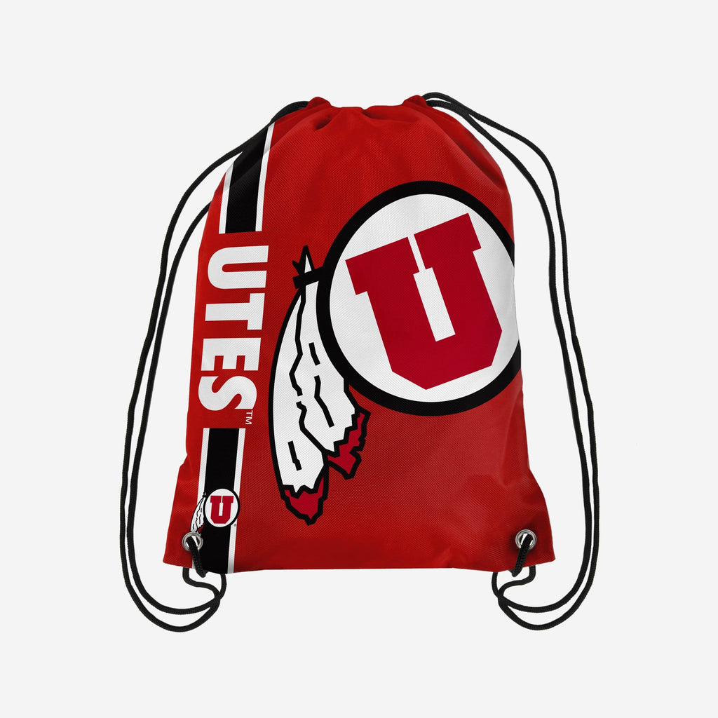 Utah Utes Big Logo Drawstring Backpack FOCO - FOCO.com