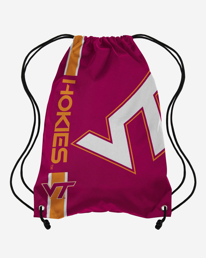 Virginia Tech Hokies Big Logo Drawstring Backpack FOCO - FOCO.com