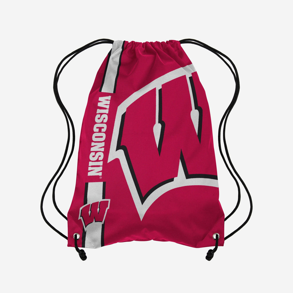 Wisconsin Badgers Big Logo Drawstring Backpack FOCO - FOCO.com