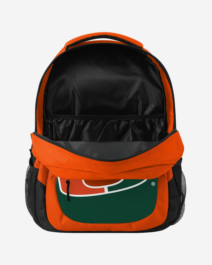 Miami Hurricanes Colorblock Action Backpack FOCO - FOCO.com