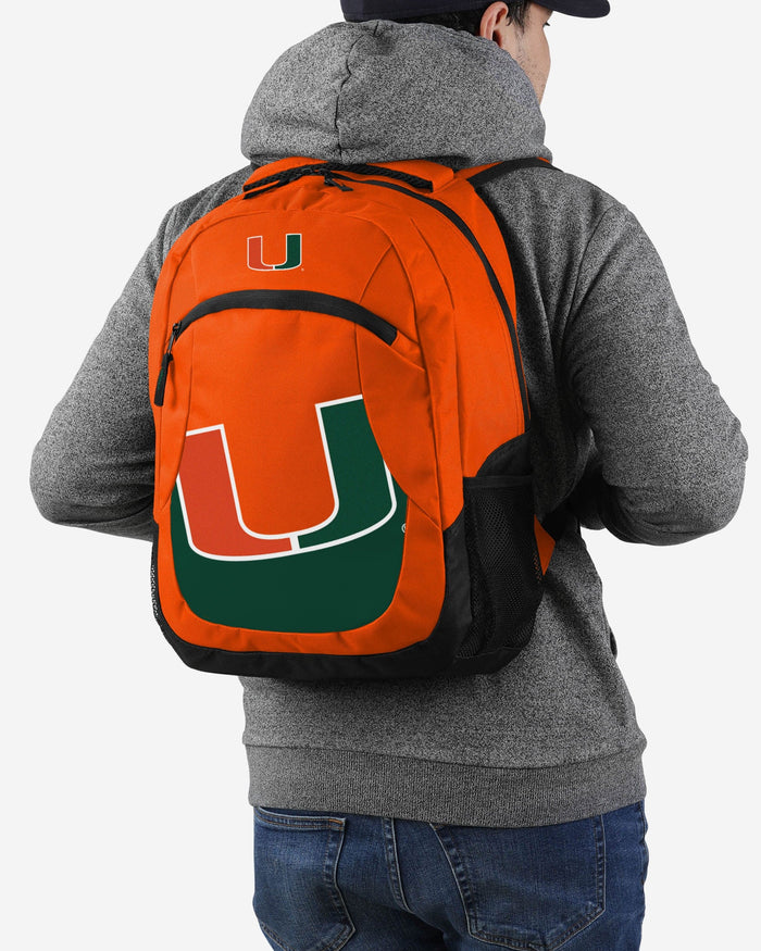 Miami Hurricanes Colorblock Action Backpack FOCO - FOCO.com