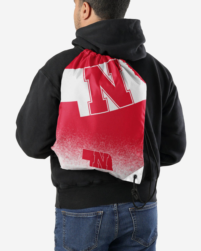 Nebraska Cornhuskers Gradient Drawstring Backpack FOCO - FOCO.com