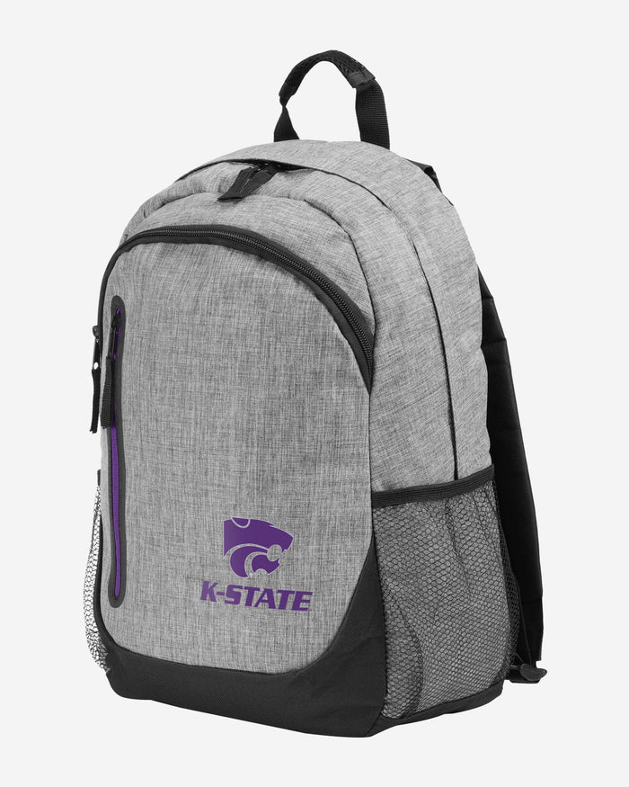 Kansas State Wildcats Heather Grey Bold Color Backpack FOCO - FOCO.com