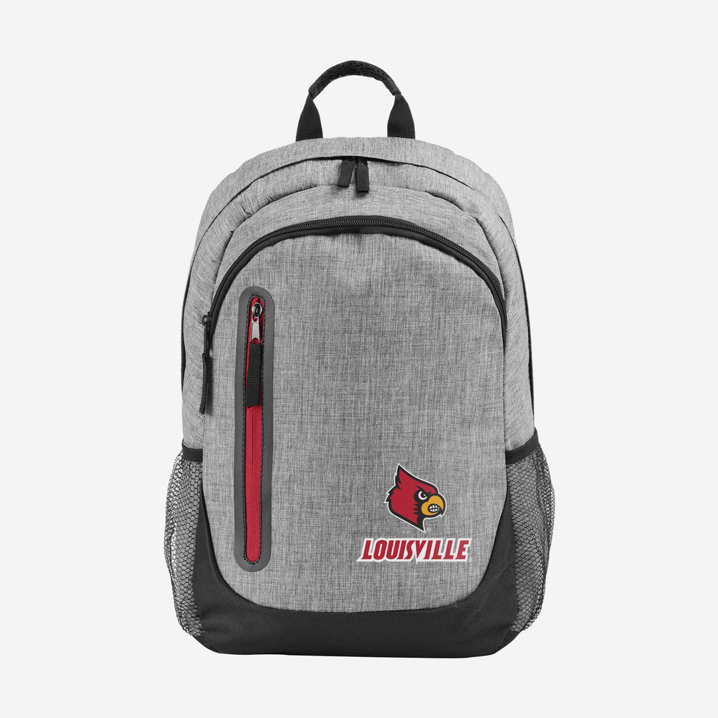 Louisville Cardinals Heather Grey Bold Color Backpack FOCO - FOCO.com