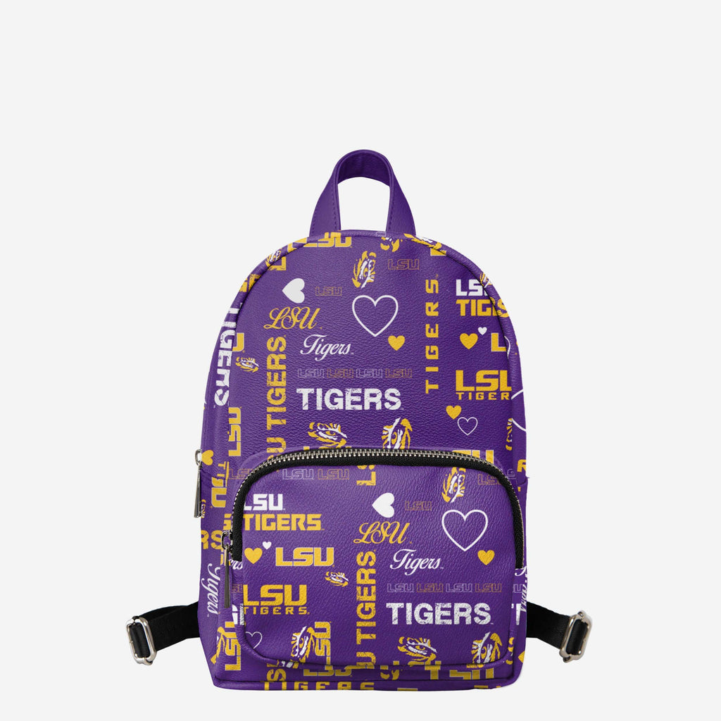 LSU Tigers Logo Love Mini Backpack FOCO - FOCO.com