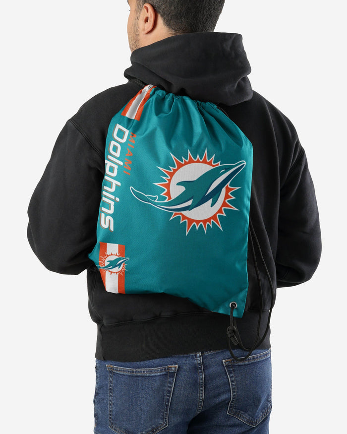 Miami Dolphins Big Logo Drawstring Backpack FOCO - FOCO.com