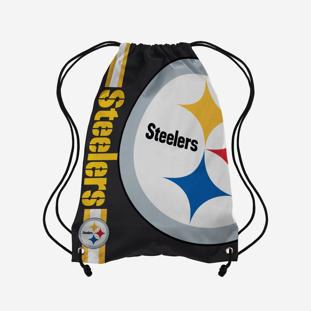 Pittsburgh Steelers Big Logo Drawstring Backpack FOCO - FOCO.com