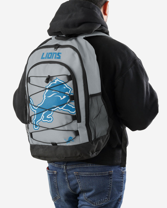 Detroit Lions Big Logo Bungee Backpack FOCO - FOCO.com