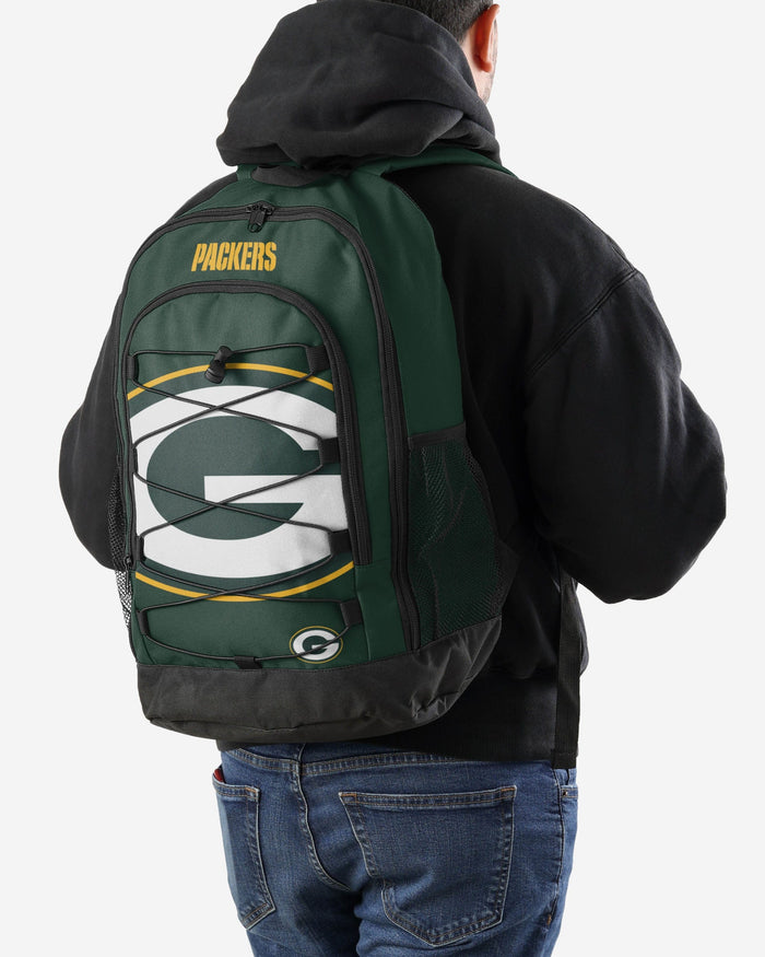 Green Bay Packers Big Logo Bungee Backpack FOCO - FOCO.com