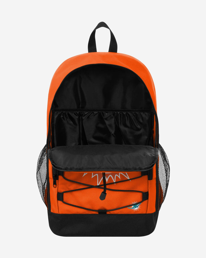 Miami Dolphins Big Logo Bungee Backpack FOCO - FOCO.com