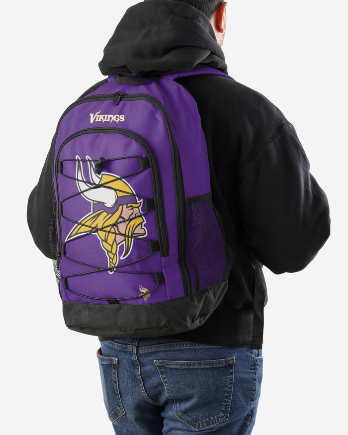 Minnesota Vikings Big Logo Bungee Backpack FOCO - FOCO.com