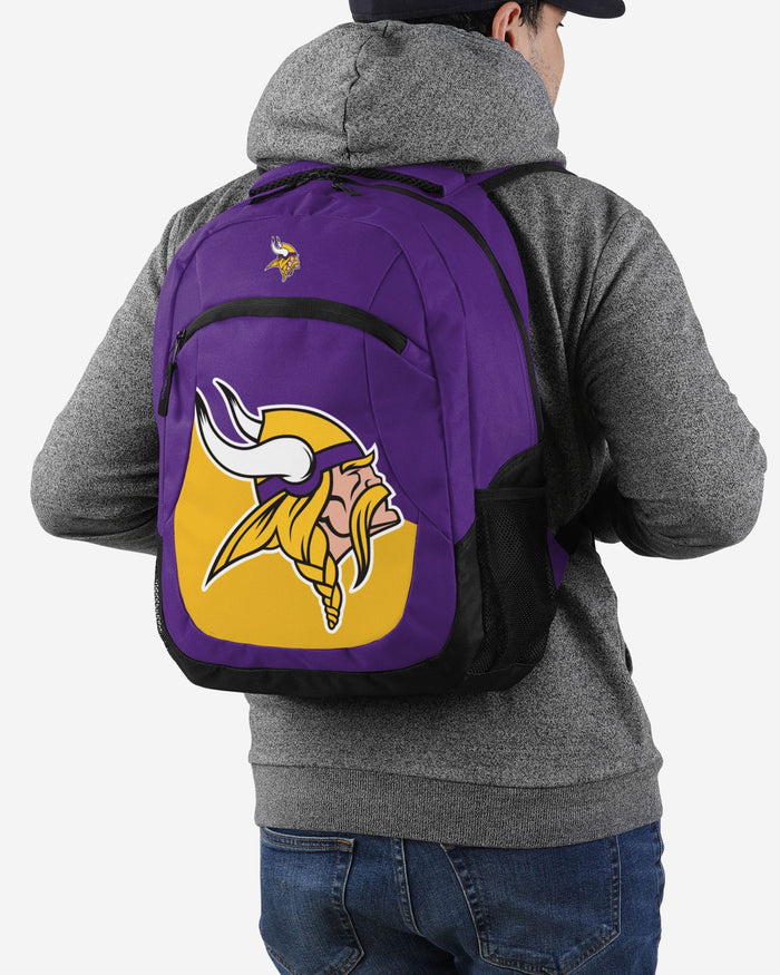 Minnesota Vikings Colorblock Action Backpack FOCO - FOCO.com