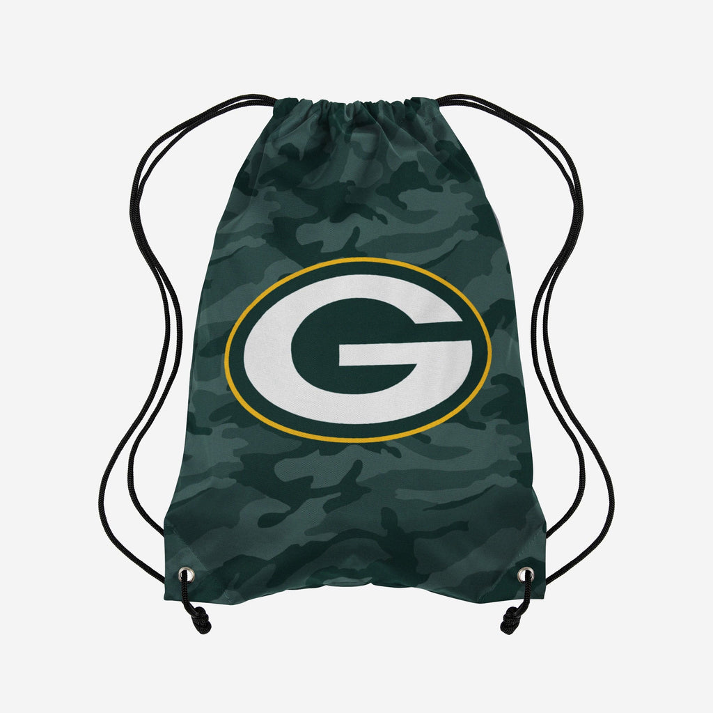 Green Bay Packers Big Logo Camo Drawstring Backpack FOCO - FOCO.com