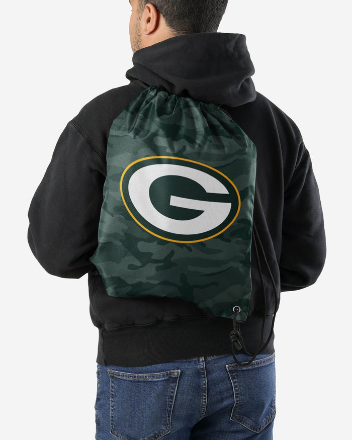 Green Bay Packers Big Logo Camo Drawstring Backpack FOCO - FOCO.com