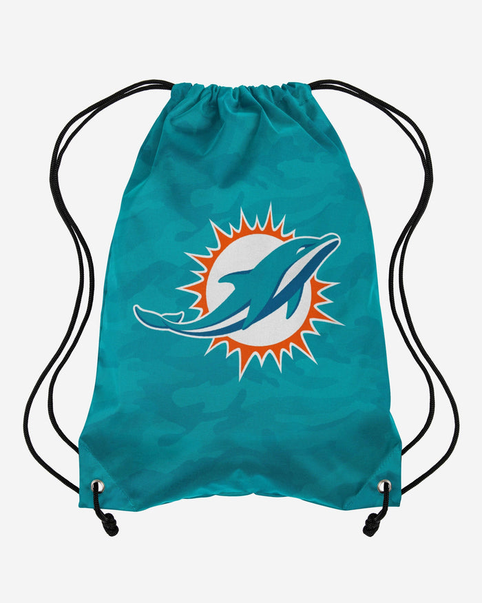 Miami Dolphins Big Logo Camo Drawstring Backpack FOCO - FOCO.com
