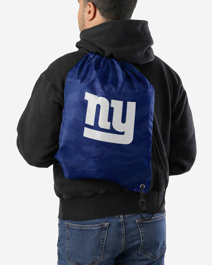 New York Giants Big Logo Camo Drawstring Backpack FOCO - FOCO.com