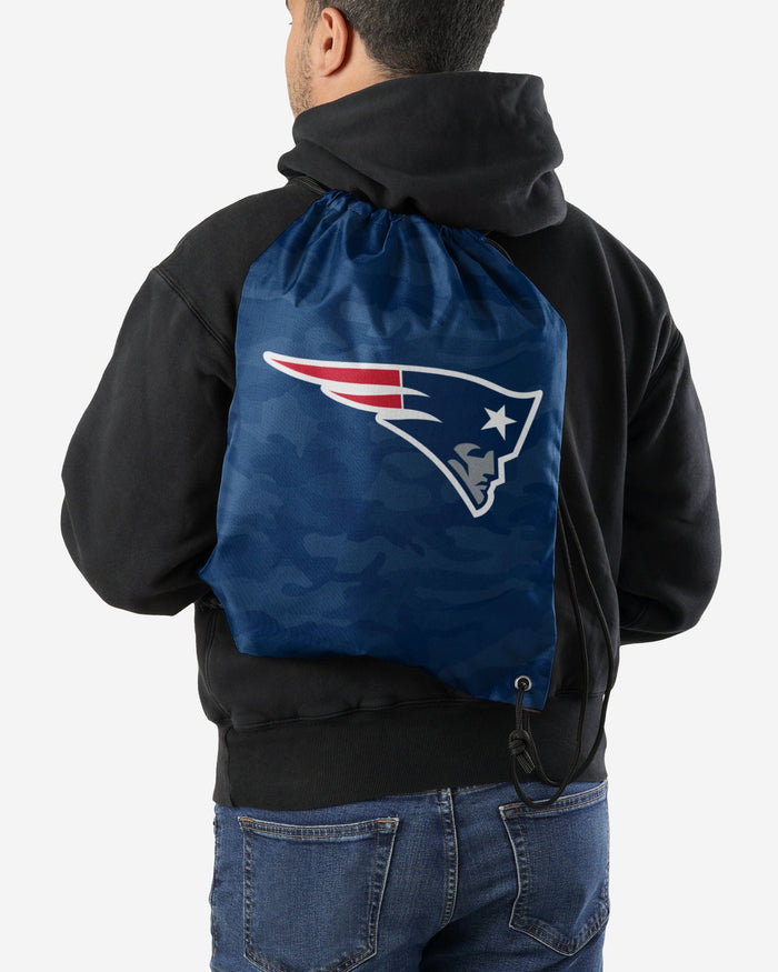 New England Patriots Big Logo Camo Drawstring Backpack FOCO - FOCO.com