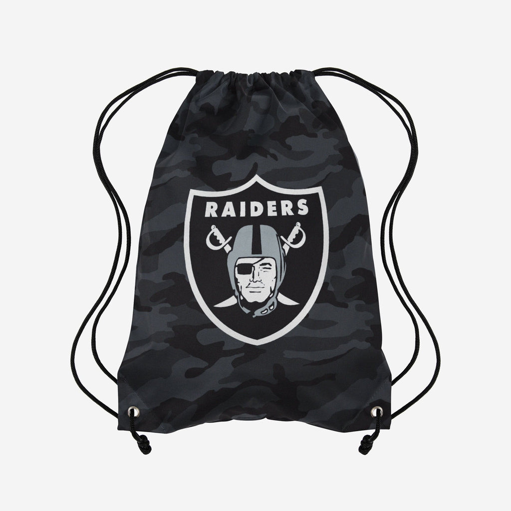 Las Vegas Raiders Big Logo Camo Drawstring Backpack FOCO - FOCO.com