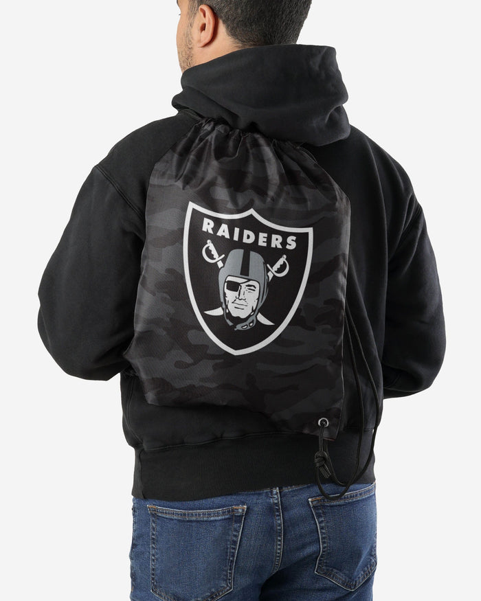 Las Vegas Raiders Big Logo Camo Drawstring Backpack FOCO - FOCO.com