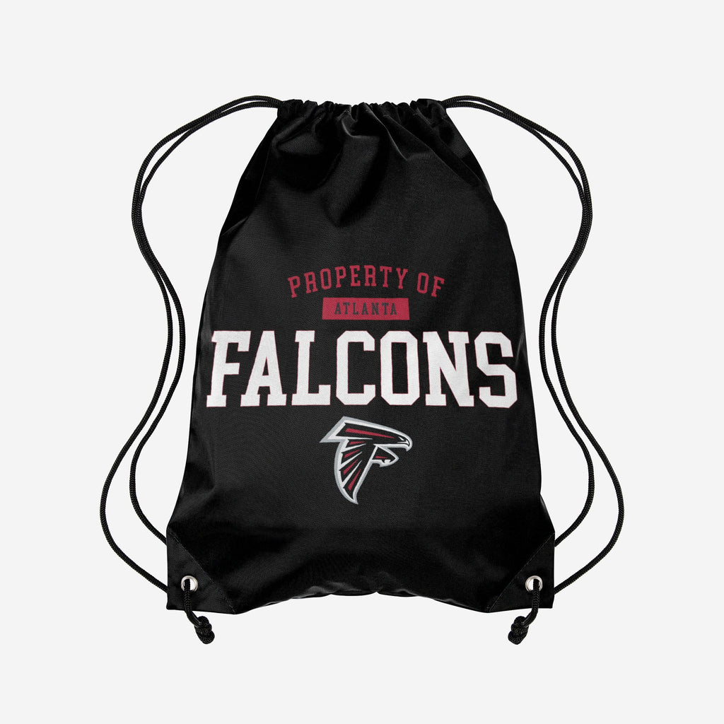 Atlanta Falcons Property Of Drawstring Backpack FOCO - FOCO.com
