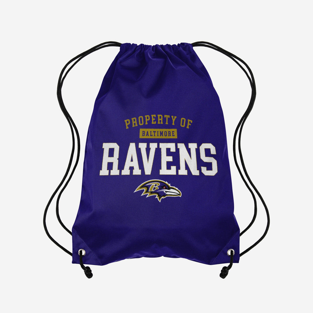 Baltimore Ravens Property Of Drawstring Backpack FOCO - FOCO.com