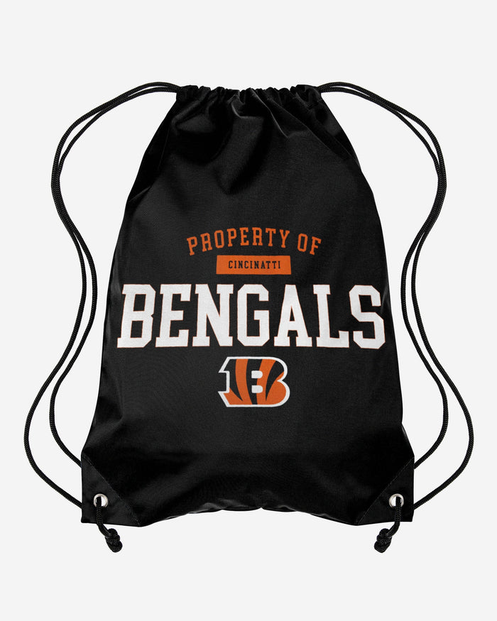 Cincinnati Bengals Property Of Drawstring Backpack FOCO - FOCO.com